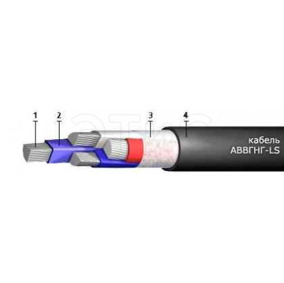 Кабель силовой АВВГнг(А)-LS 4х25,0 ок(N)-0,66